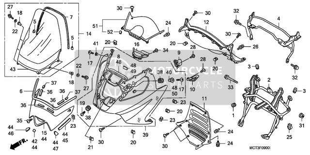 67109MCT770ZN, Ganiture Comp. D'Ecran *r, Honda, 0